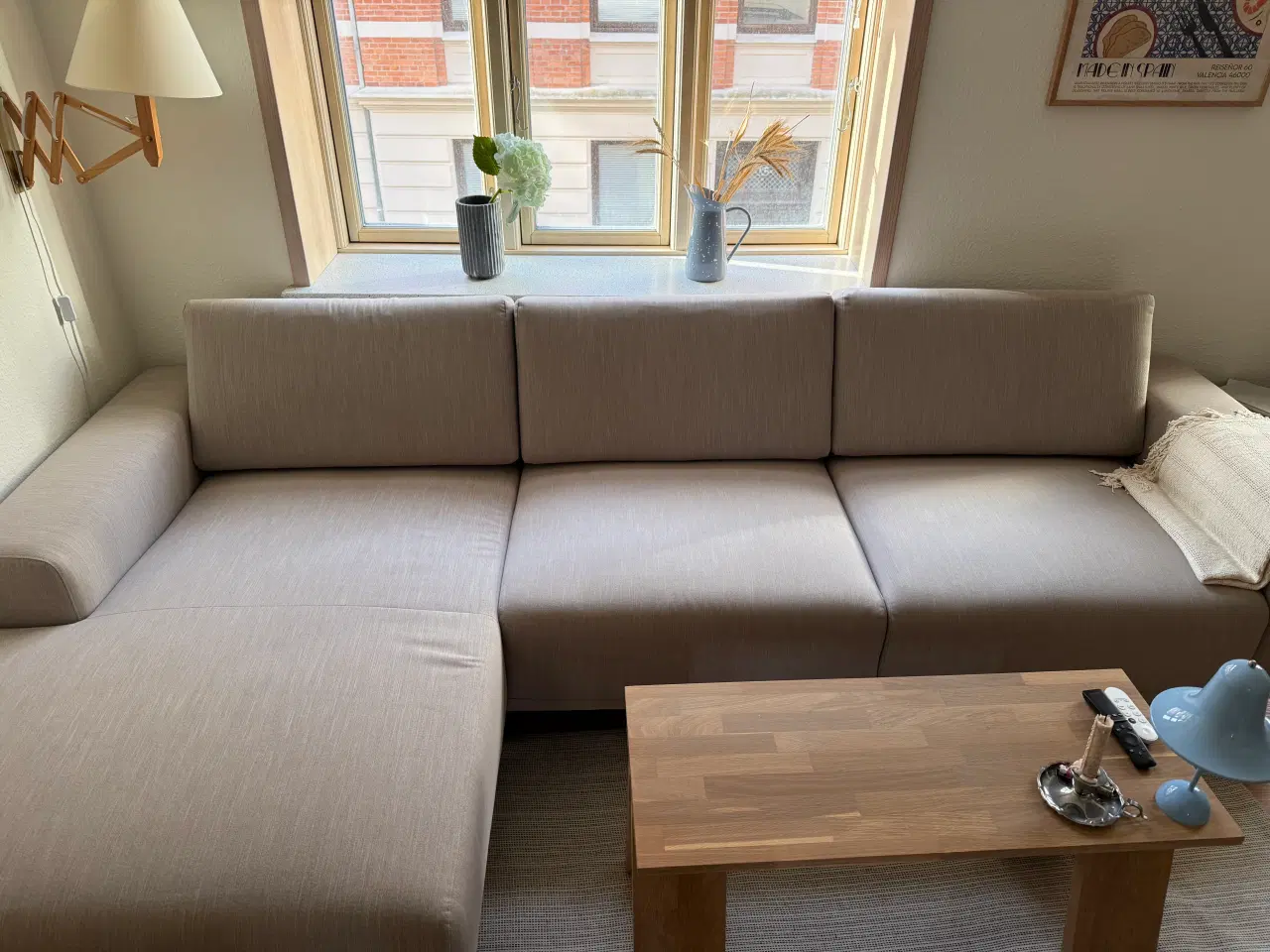 Billede 1 - Sofa med venstrevendt chaiselong 