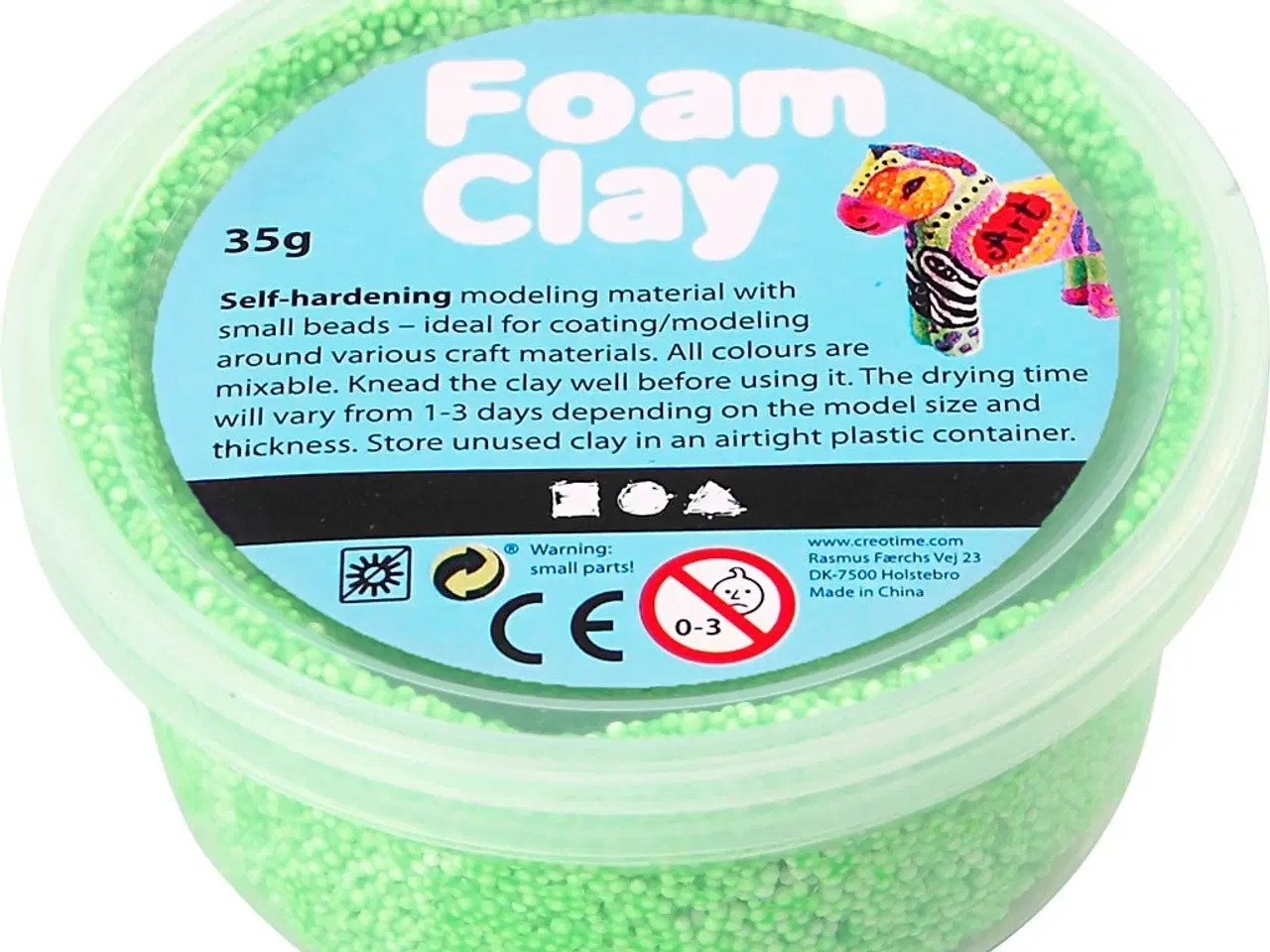 Billede 1 - Foam Clay®, neon grøn, 35g/ 1 ds.