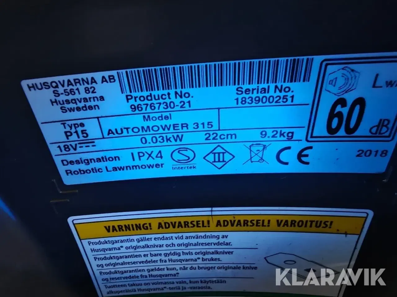 Billede 7 - Robotplæneklipper Husqvarna Automower 315