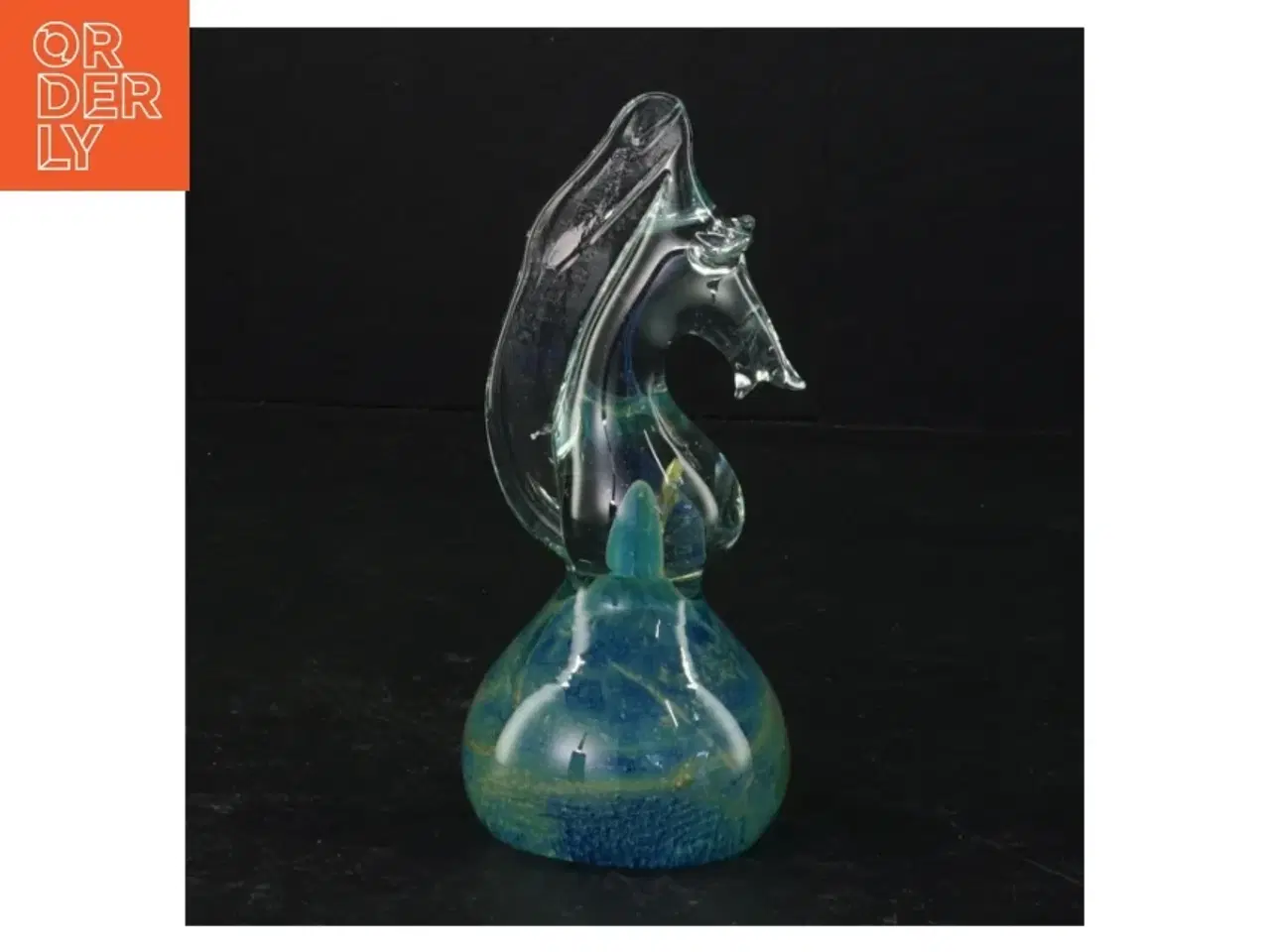 Billede 1 - Mdina Malta Søhest Glas skulptur (str. 14 x 6 cm)