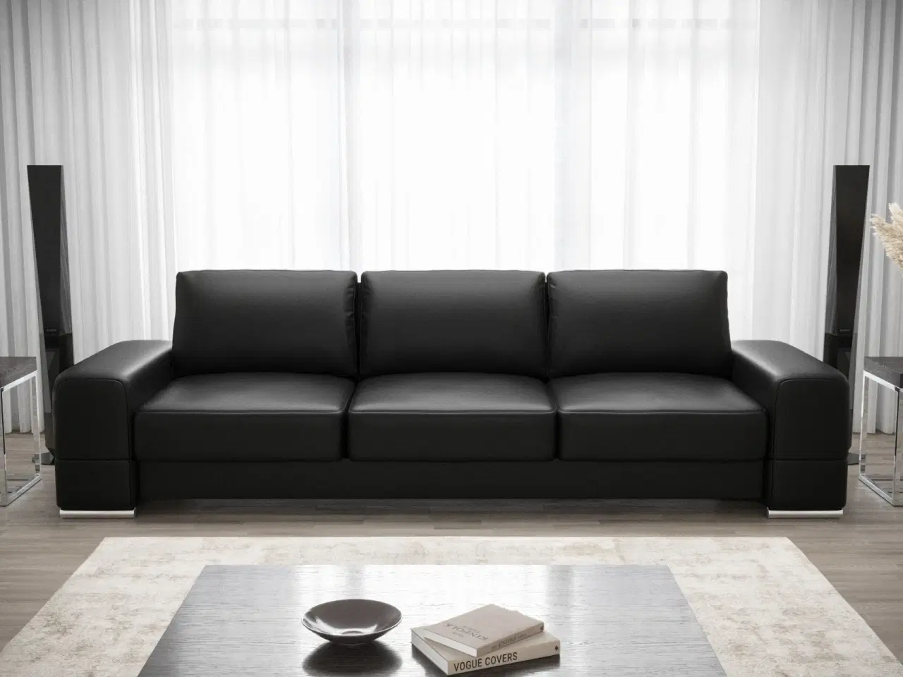 Billede 1 - ZARA ÆGTE LÆDER 3-PERS. SOFA  270 CM