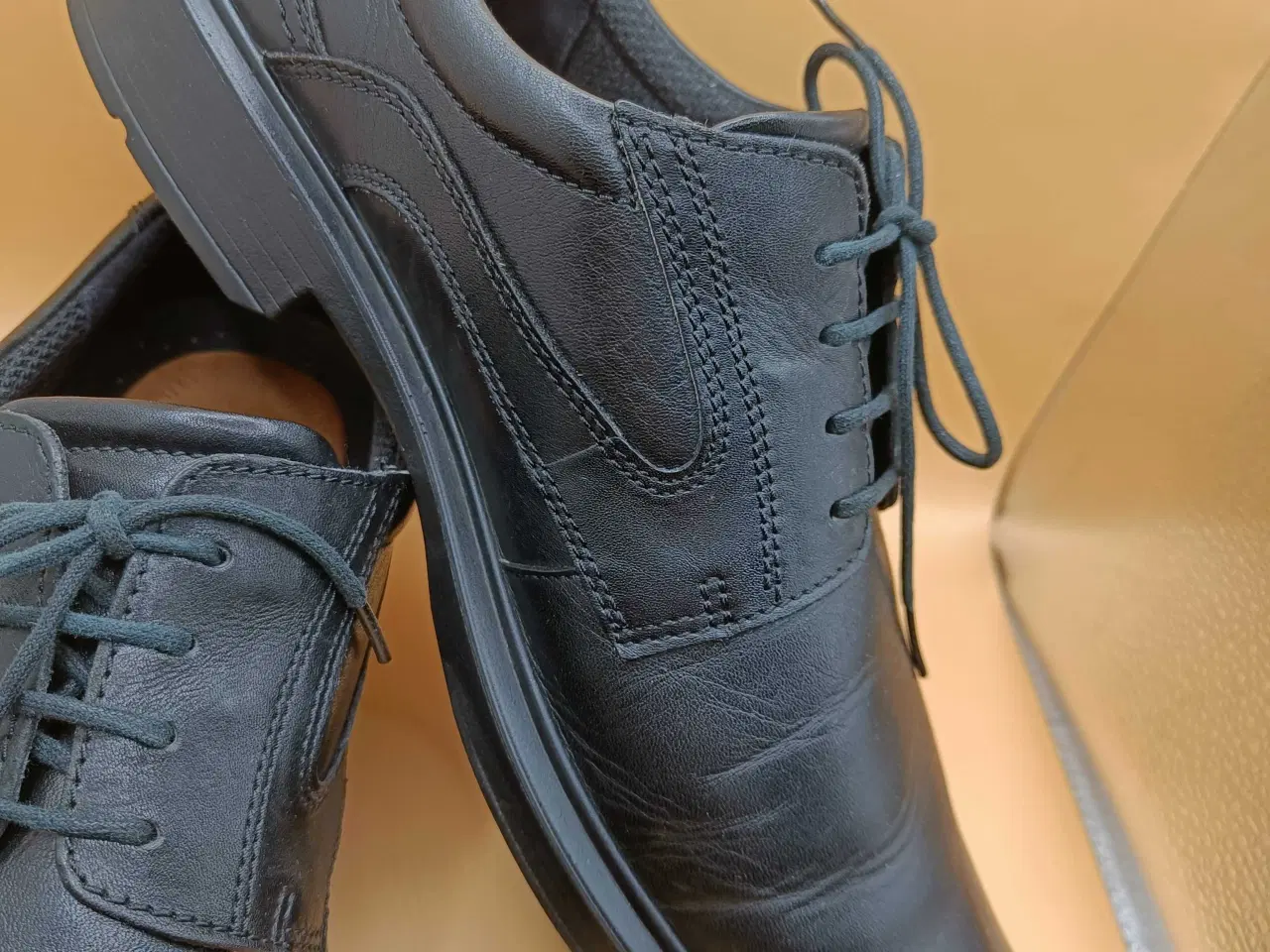 Billede 8 - Ecco sort læder sko 47str