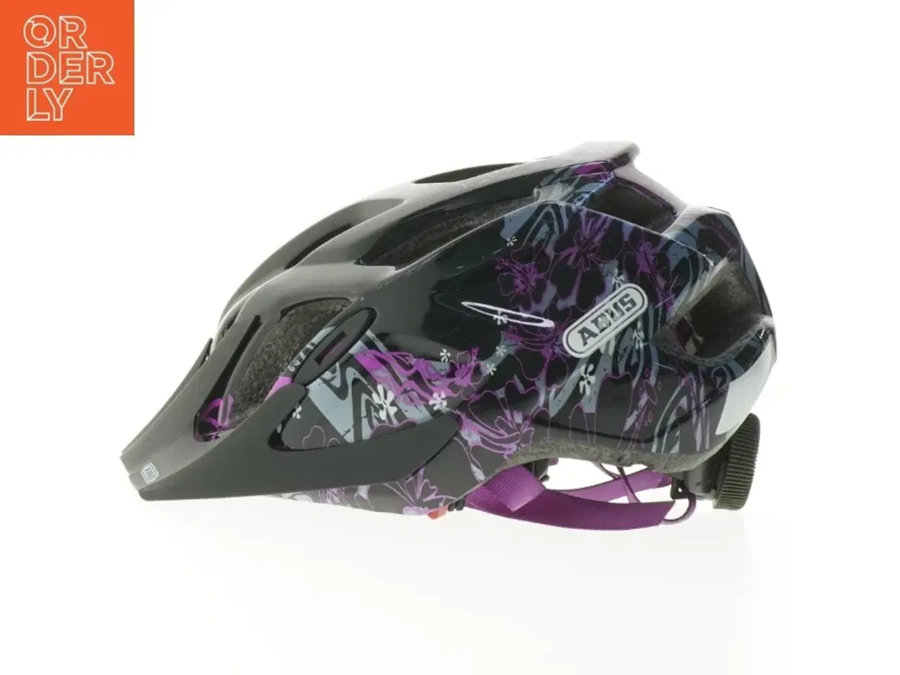 Billede 1 - Cykelhjelm med blomstermotiv fra Abus (str. 28 cm)