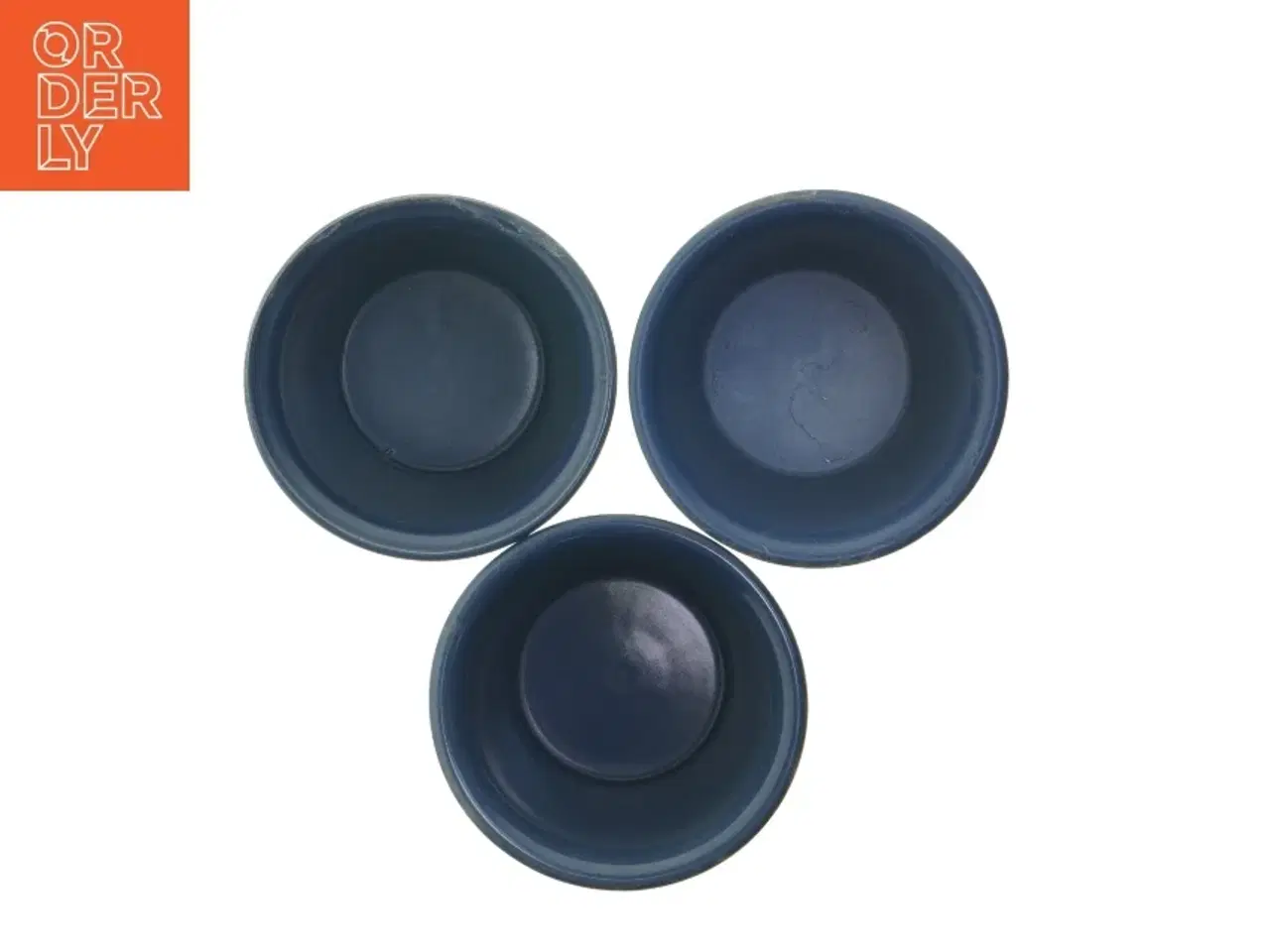 Billede 2 - Sæt af blå keramiske potter (str. Ø 13 cm)