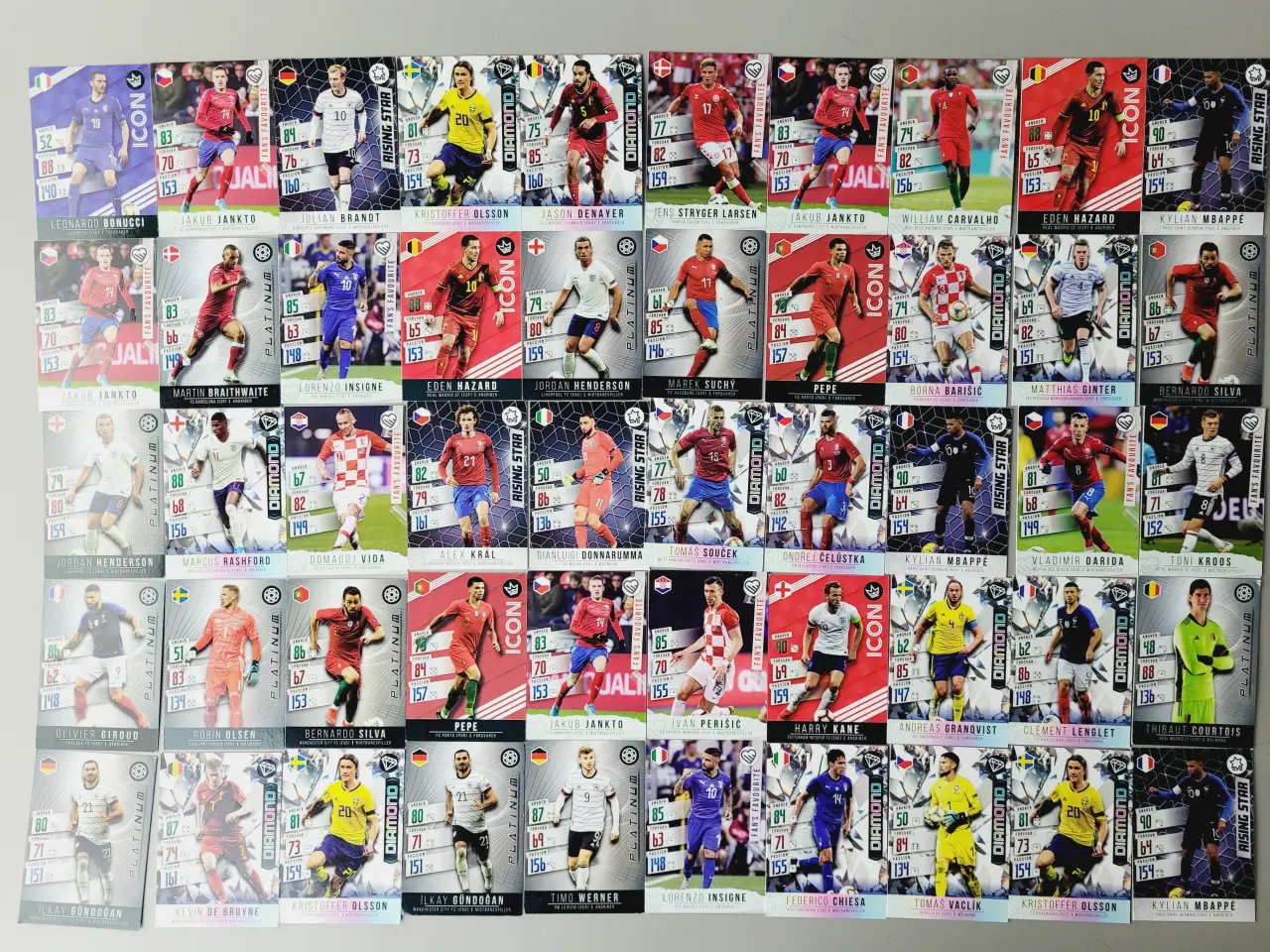 Billede 1 - ⭐️: Panini Adrenalyn XL fodboldkort – Samling på 5