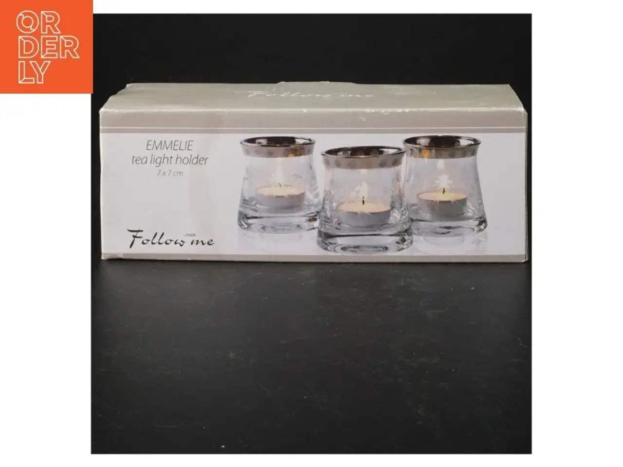 Billede 2 - Glas fyrfadsstage sæt (str. 7 x 7 cm)