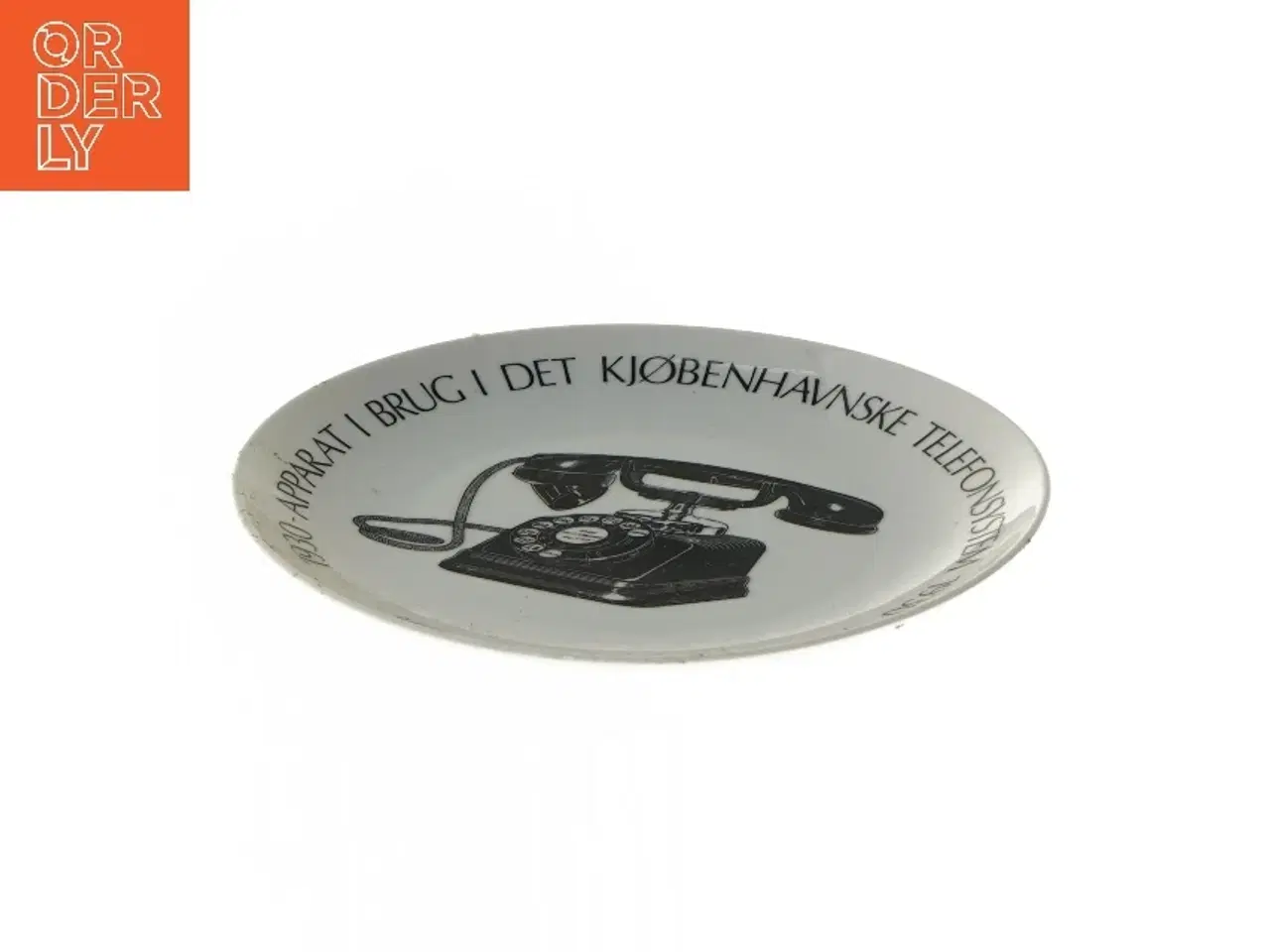 Billede 3 - Dekorativ tallerken med telefonmotiv fra Royal Copenhagen (str. Ø 19,5 cm)