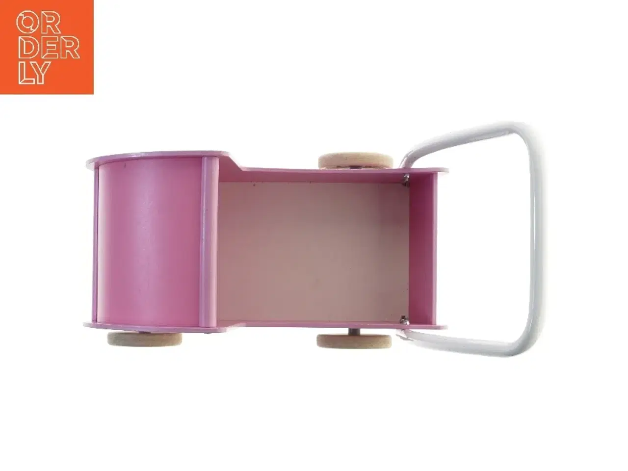 Billede 2 - Lyserød dukkevogn i træ (str. 50x50x25 cm)