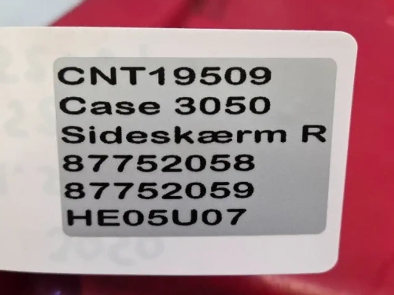 Billede 15 - Case 3050 Sideskærm R. 87752058