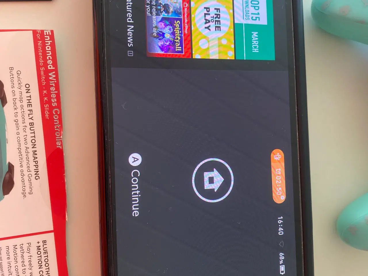 Billede 2 - Nintendo switch med controler og spil