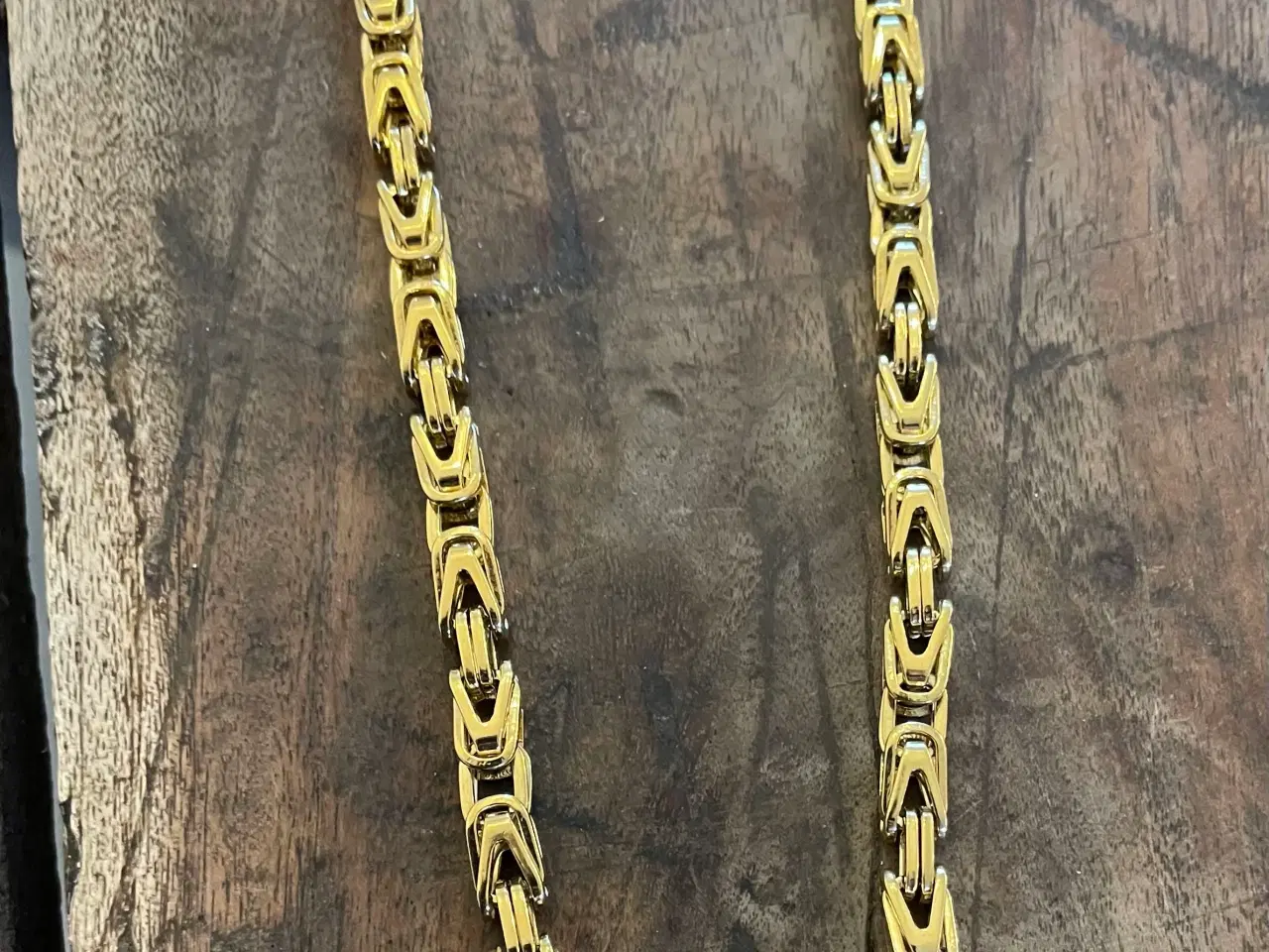 Billede 3 - 6mm 14kt goldfilled kongekæde