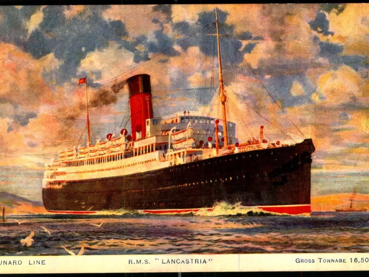 Billede 1 - R.M.S. Lancastria - Cunard Line - u/n - Ubrugt