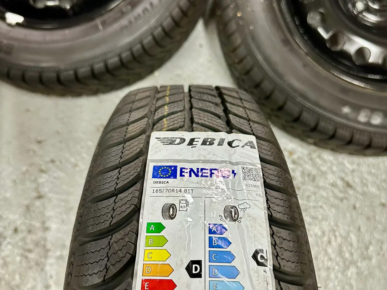 Billede 4 - Vw  UP stalfælge 14” med vinterdæk 