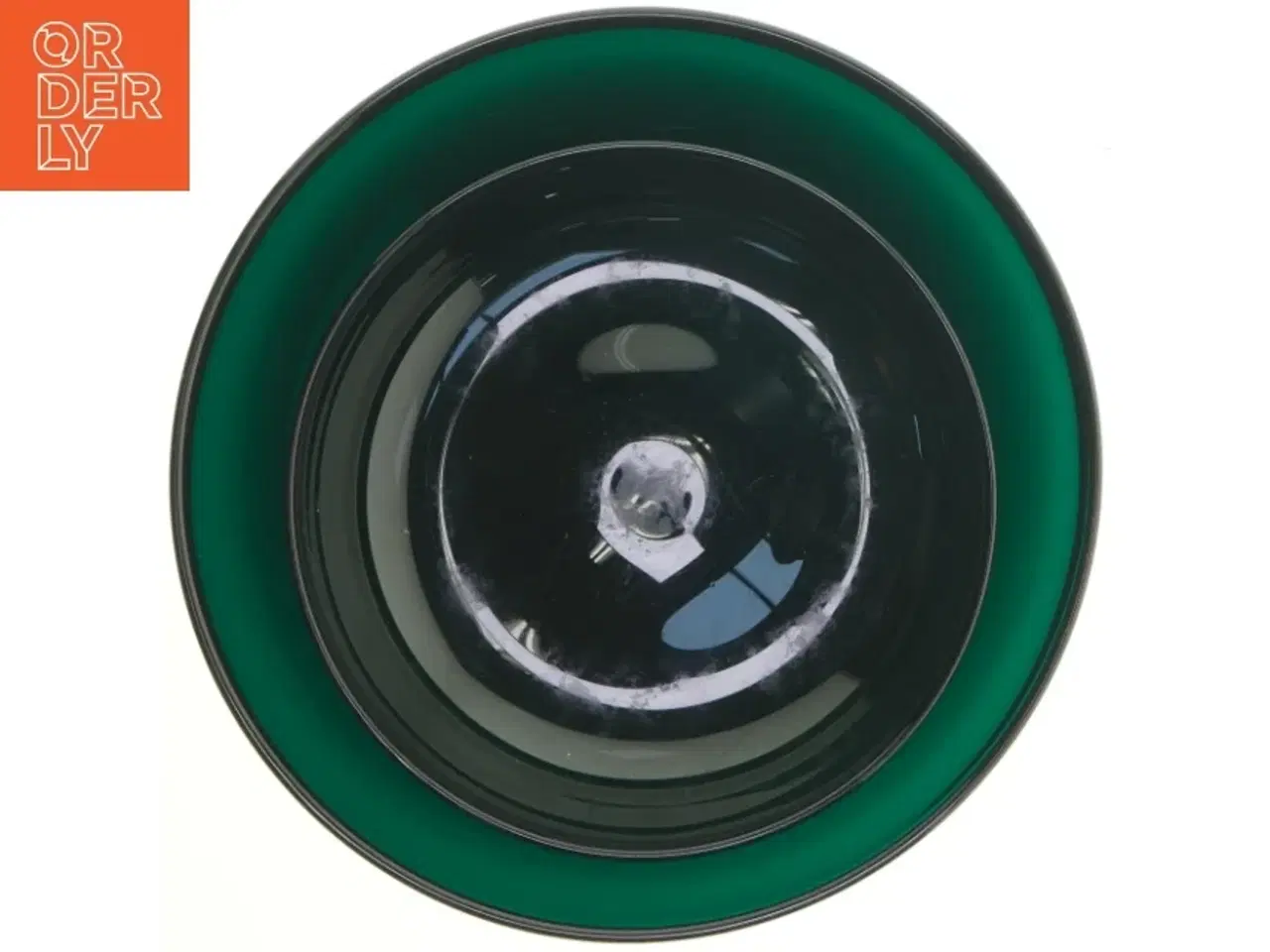 Billede 2 - To grønne glasskåle (str. 2 styk. ø. 24,5 cm. og. ø. 32 cm)