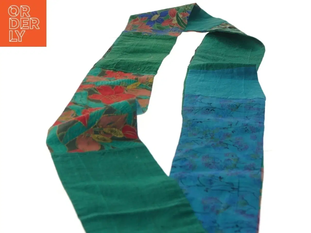 Billede 2 - Farverigt  silketørklæde (str. 90x10 cm)