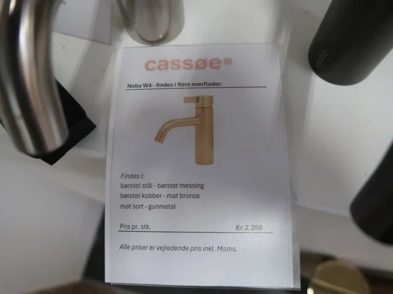 Billede 3 - Armatur CASSØE Noba W4 Mat Sort komplet med kasse