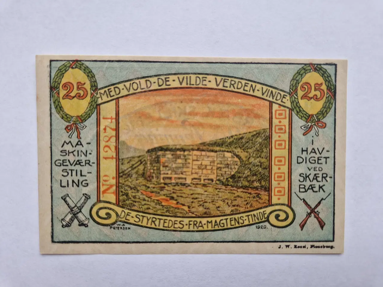 Billede 2 - 25 Pfennig Skærbæk Skillemønt 1920