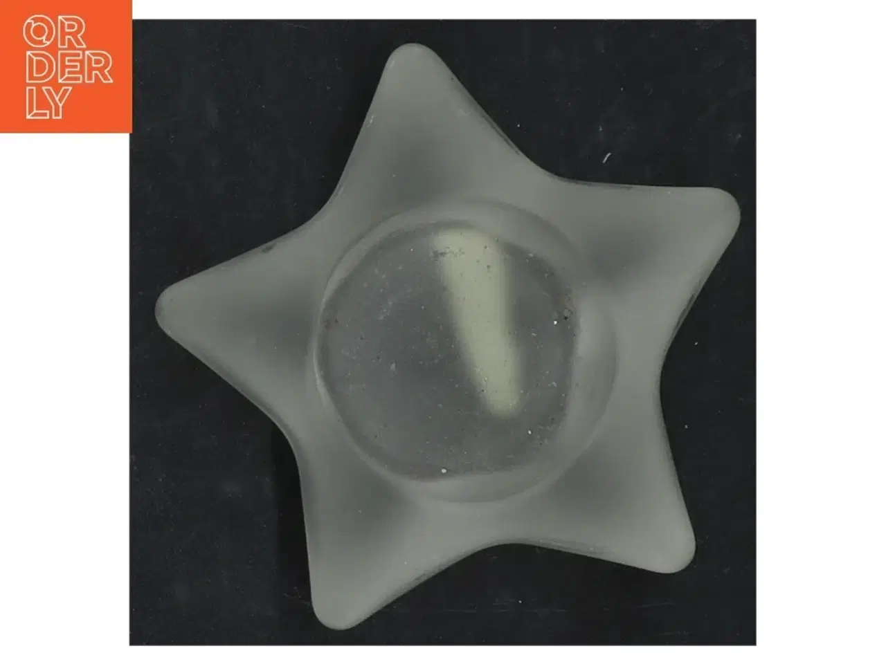 Billede 3 - Stjerneformet lysestage i glas (str. Ø 9 cm)