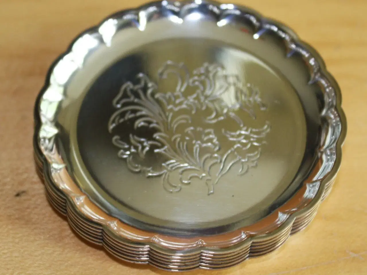Billede 2 - 6 glaskebakker af sølvplet