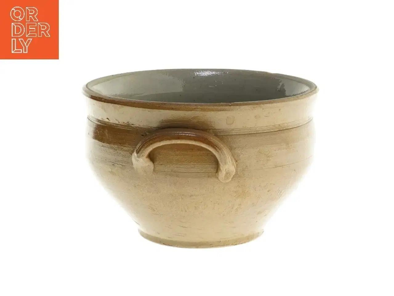 Billede 2 - Keramikskål med håndtag (str. Ø 14x9 cm)
