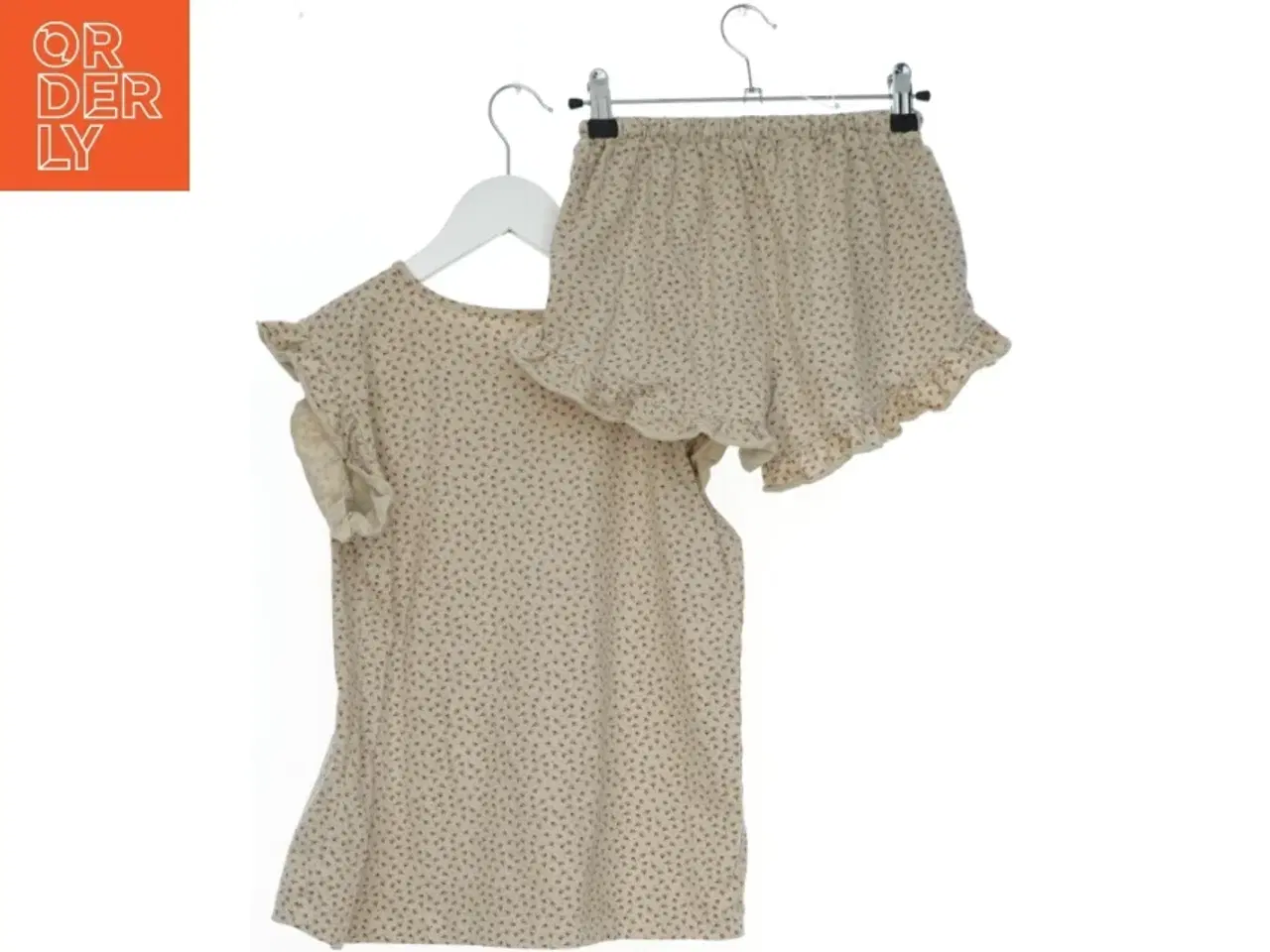 Billede 2 - Sæt med bluse og shorts med småmønstret print fra Pomp de Lux (str. 152)