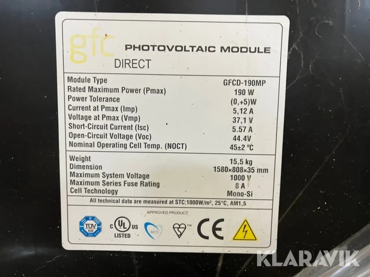 Billede 4 - Solpaneler Photovoltaic Module GFCD-190MP ca. 40 styk
