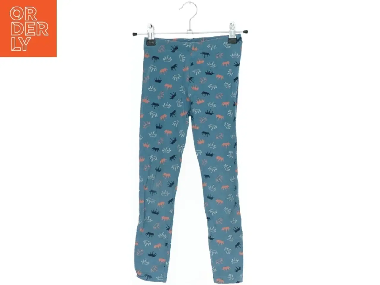 Billede 1 - Leggings med mønster af dyr og kroner fra Lupilu (str. 122)