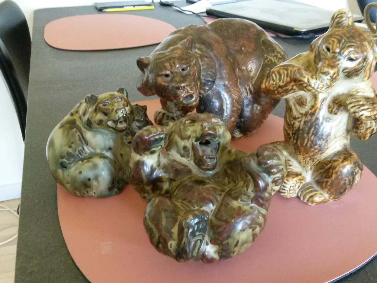 Billede 3 - 4 knud kyhn bjørne i stentøj alle 1 sort 