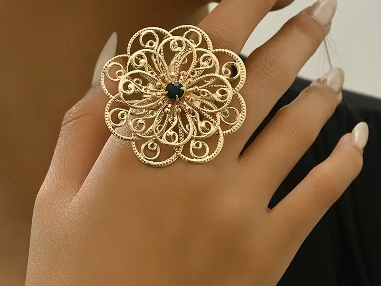 Billede 1 - * Supersmuk påfugl-fingerring