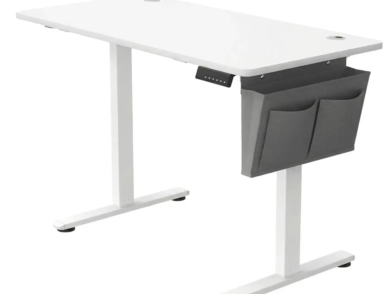 Billede 1 - Elektrisk hæve-sænkebord 120 × 60 cm - 4 hukommelser, hjemmekontor, hvid