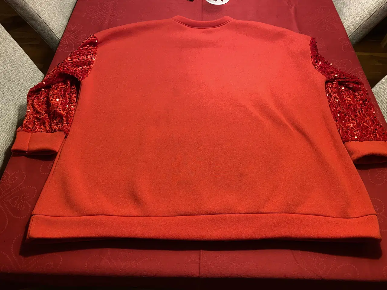 Billede 3 - Julebluse med palietter str. one size