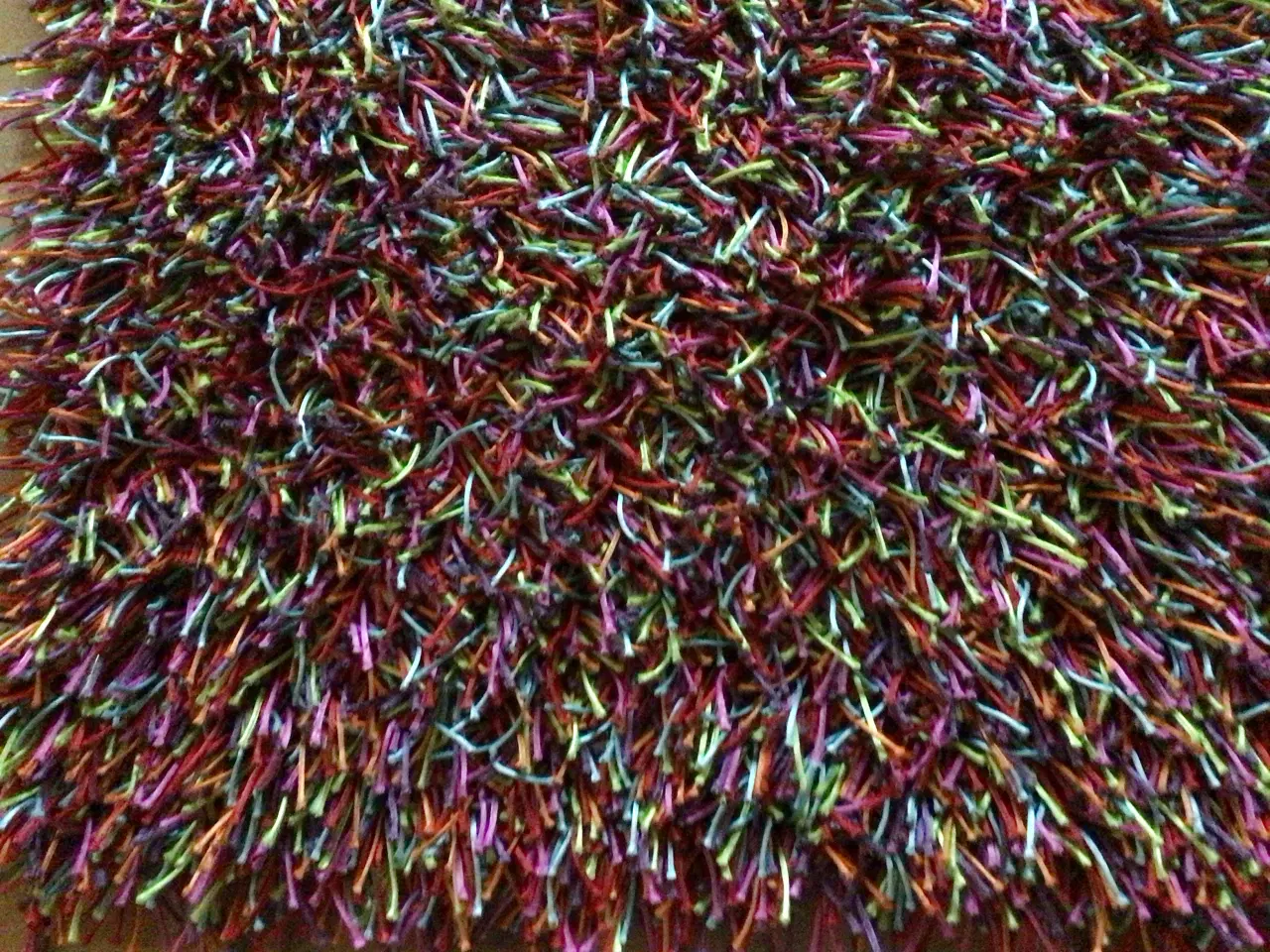 Billede 2 - Tæppe - multifarvet- spagetti