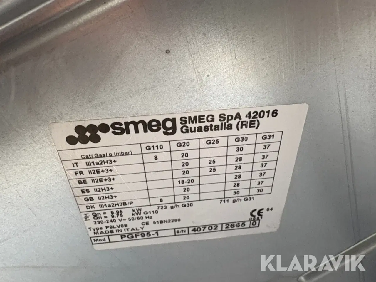 Billede 7 - Industri gaskogeplade Smeg PGF95-1