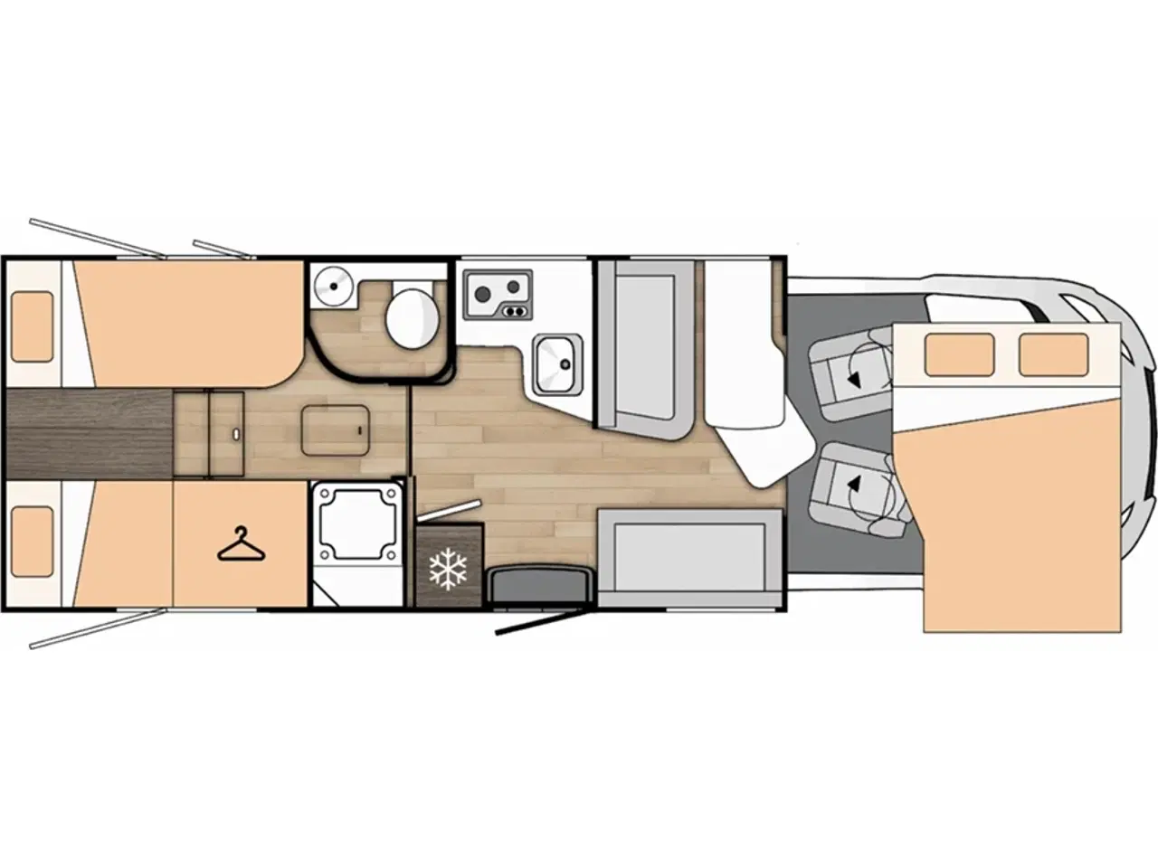 Billede 2 - 2026 - Benimar Tessoro 463   Topudstyret Familie camper