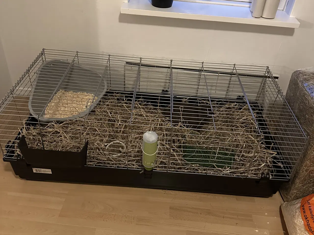 Billede 1 - Gnaverbur rektangulært med plastbund og metalgitte
