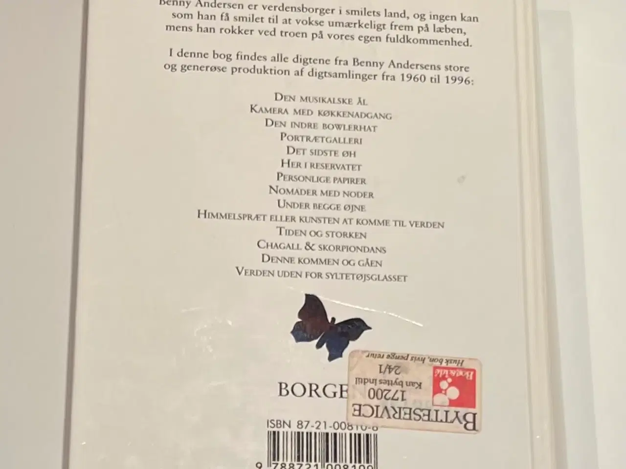 Billede 3 - Samlede digte af Benny Andersen