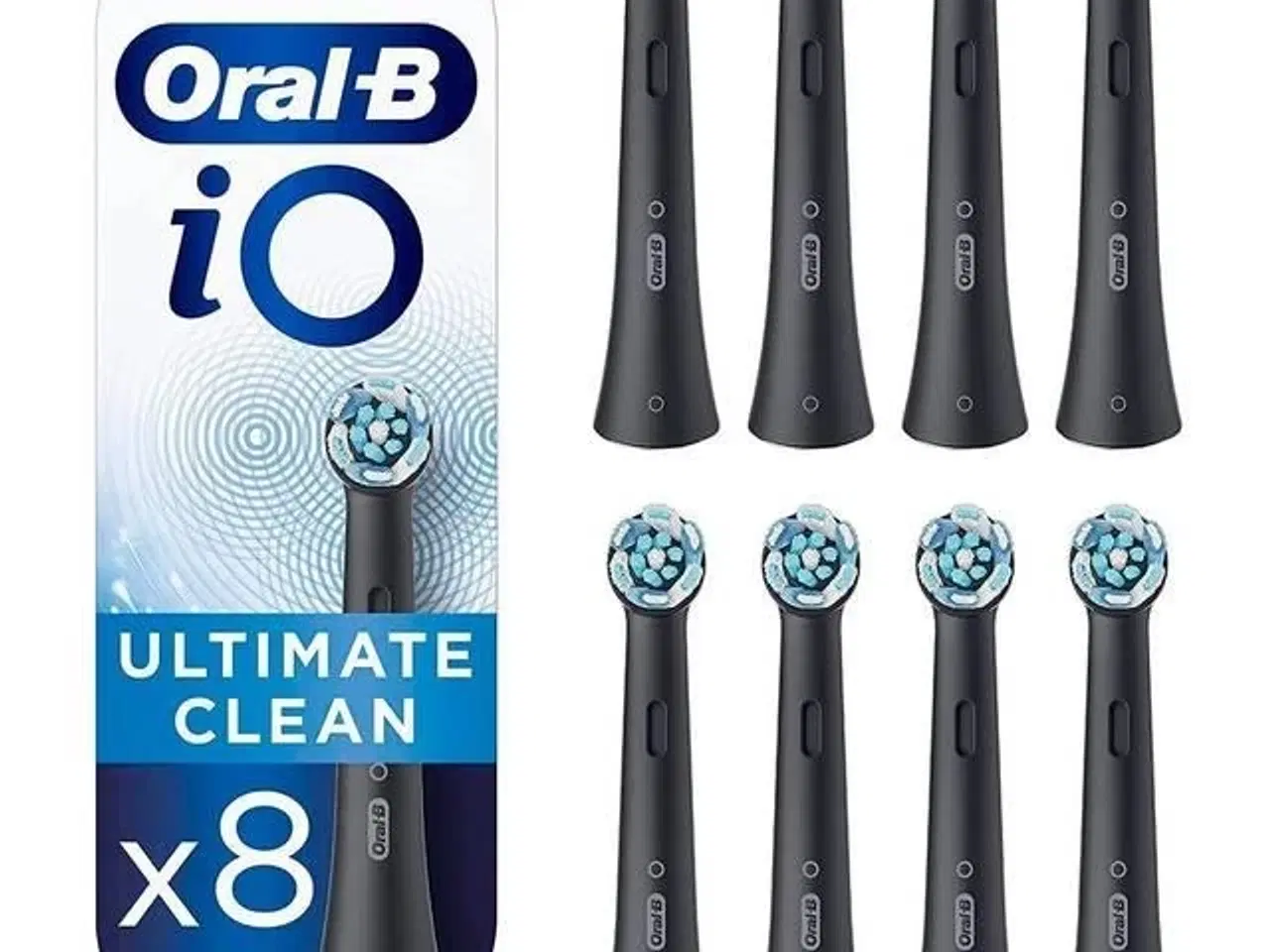 Billede 1 - Tandbørstehoveder Oral-B iO Ultimate Clean – 8 stk., sort