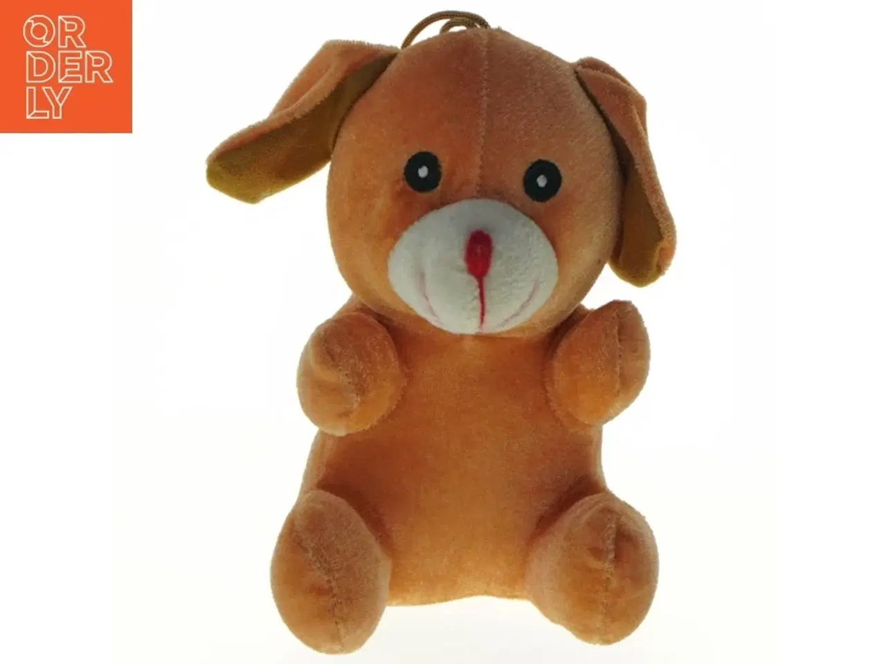 Billede 1 - Orange tøjdyr hund (str. 18 cm)