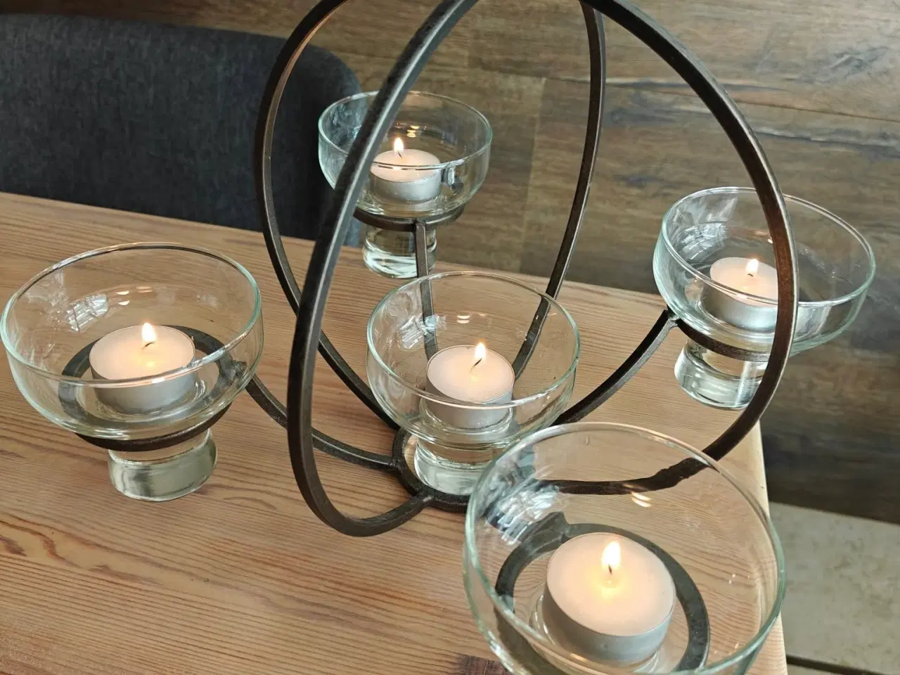 Billede 4 - Lofthængt jern-ophæng til fyrfadslys/små blomster