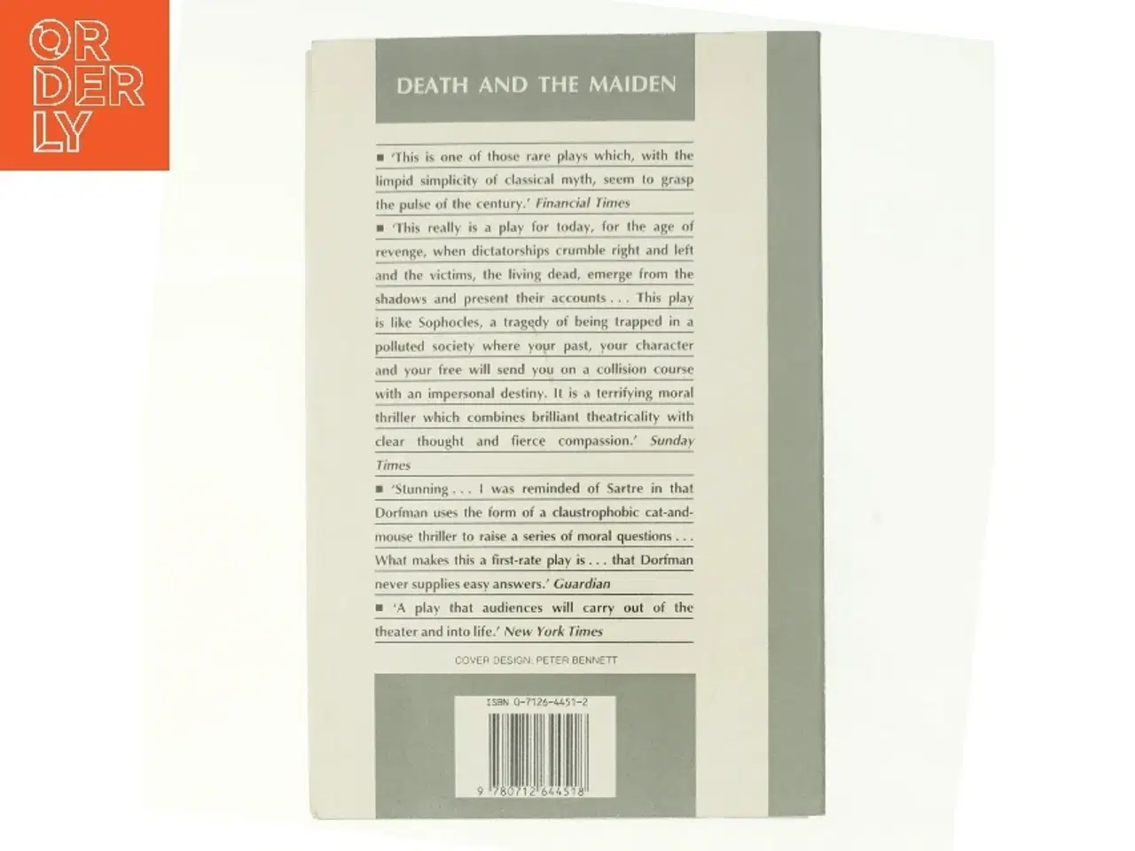 Billede 3 - Death and the Maiden af Ariel Dorfman (Bog)