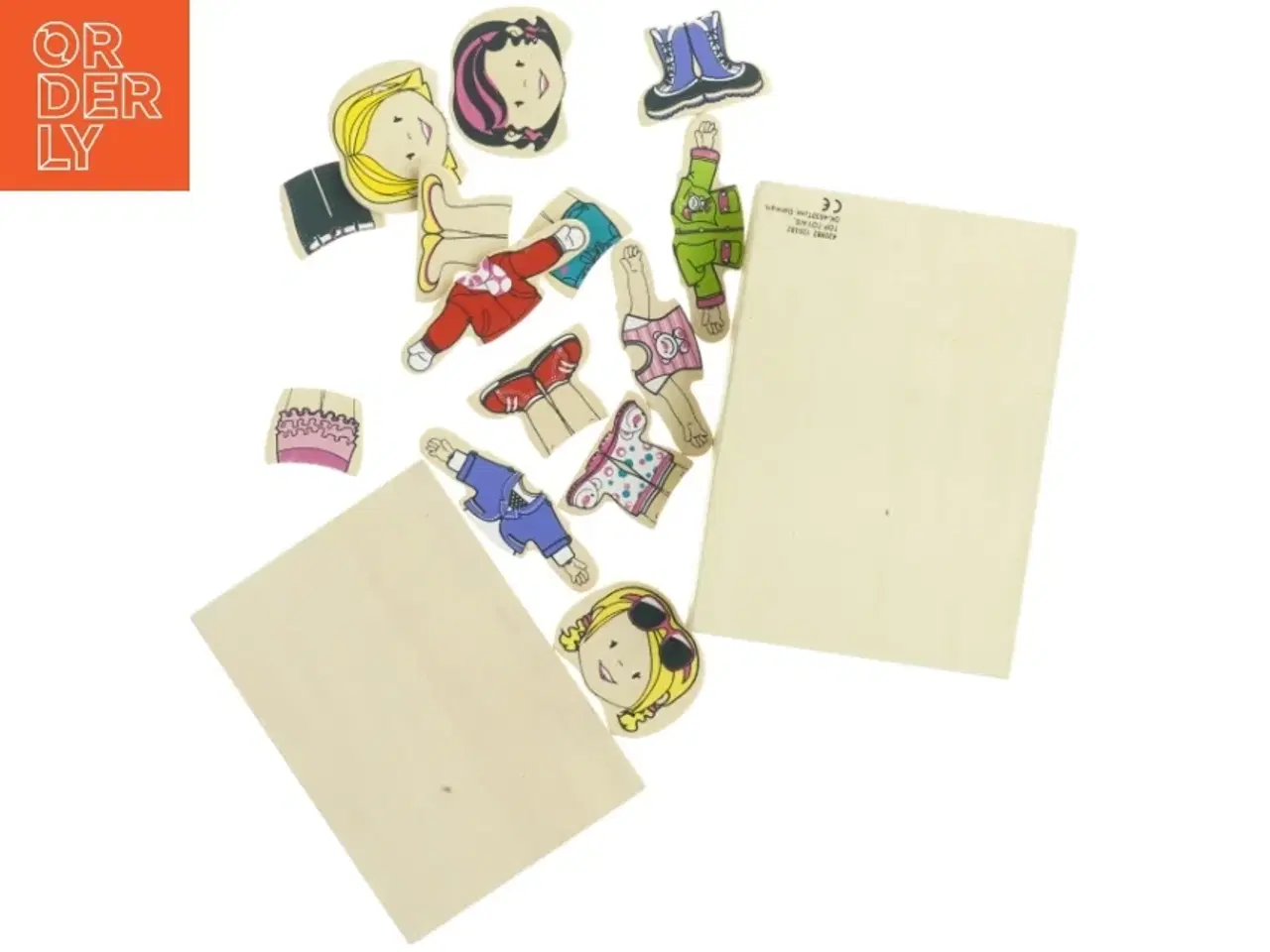 Billede 1 - Træpuslespil påklædningsdukke (str. 20 x 14 cm)