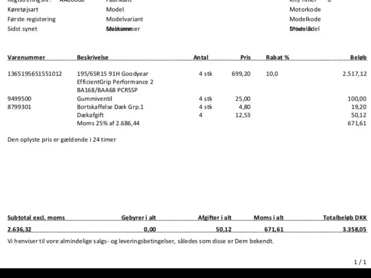 Billede 3 - Goodjear sommerdæk på fælge 