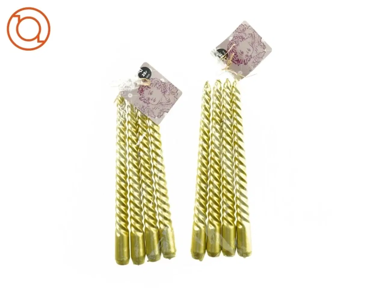 Billede 1 - Guld stearinlys fra Netto (str. 2 x 25 cm)