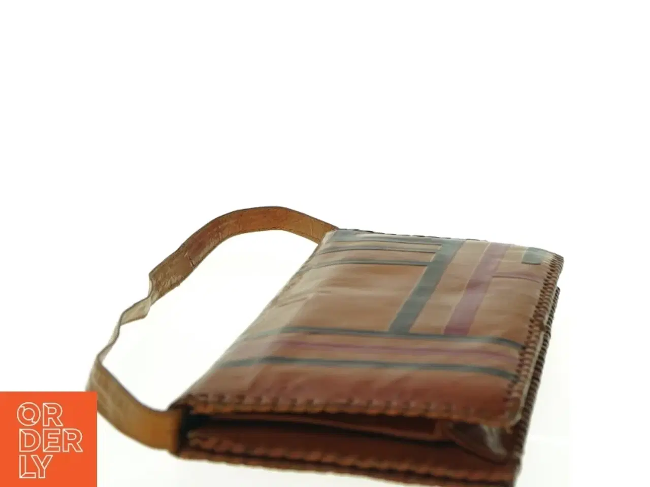 Billede 4 - Vintage Retro Læder Clutch Taske med Skulder strop (str. 30 x 14 cm)