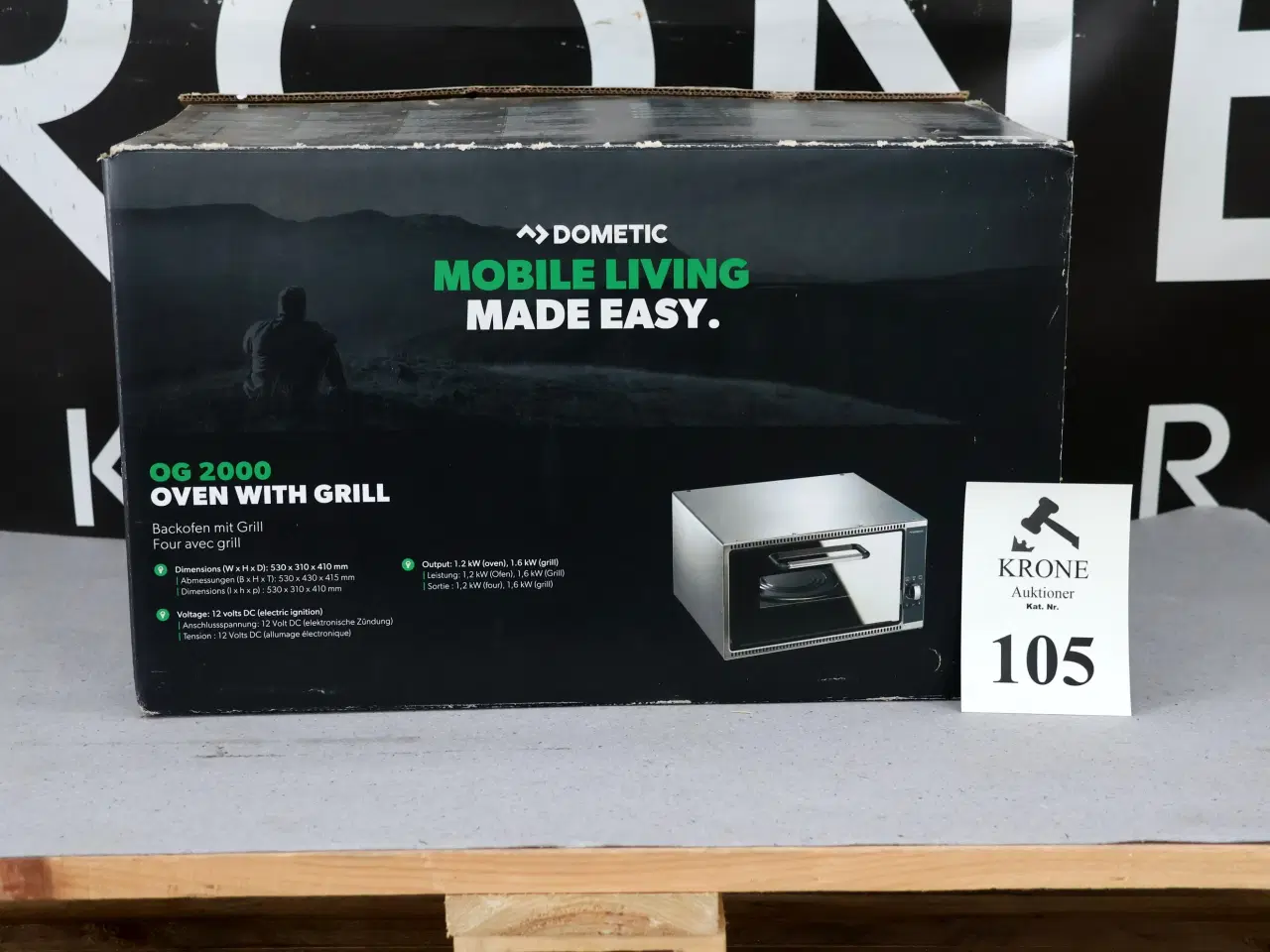 Billede 1 - Dometic OG2000 ovn m/grill og drejeplade, 20L