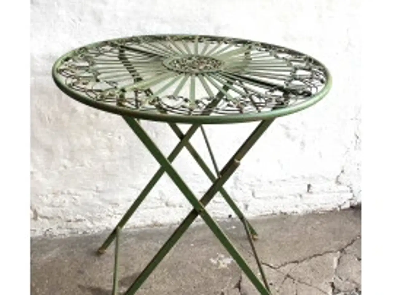 Billede 1 - Bord grønpatineret Bord 70 i dia.