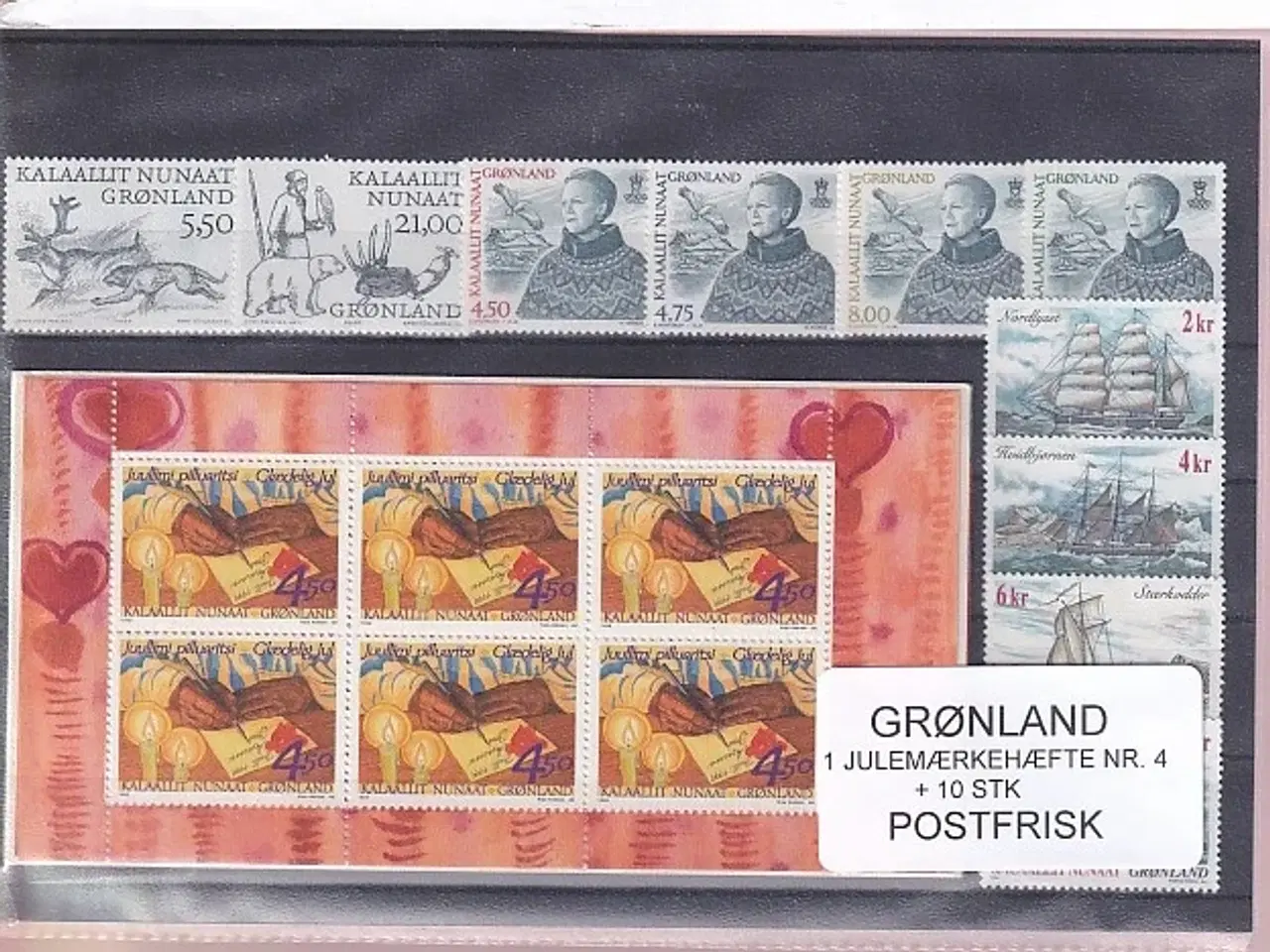 Billede 1 - Grønland - Julemærkehæfte Nr. 4 + 10 Stk.  - Postfrisk