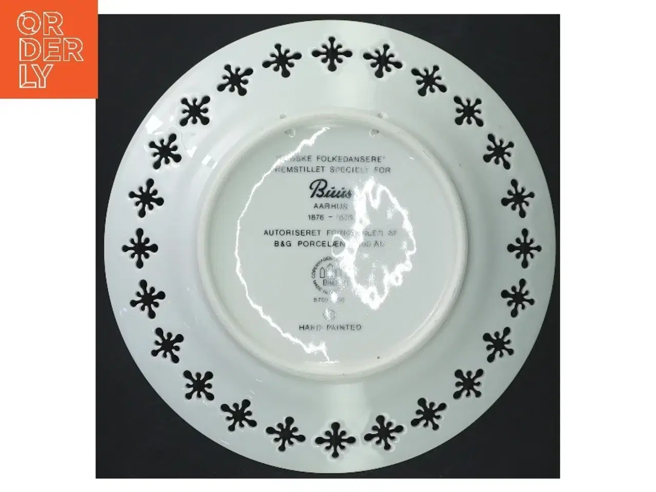 Billede 3 - Porcelænsfad med motiv fra B&G Porcelæn (str. Ø 22 cm)