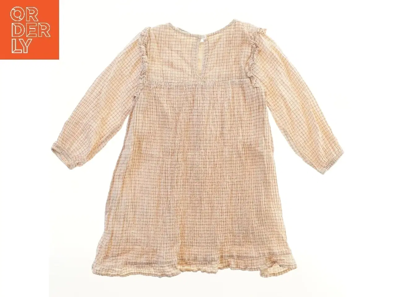 Billede 2 - Langærmet ternet kjole fra Minymo (str. 98)