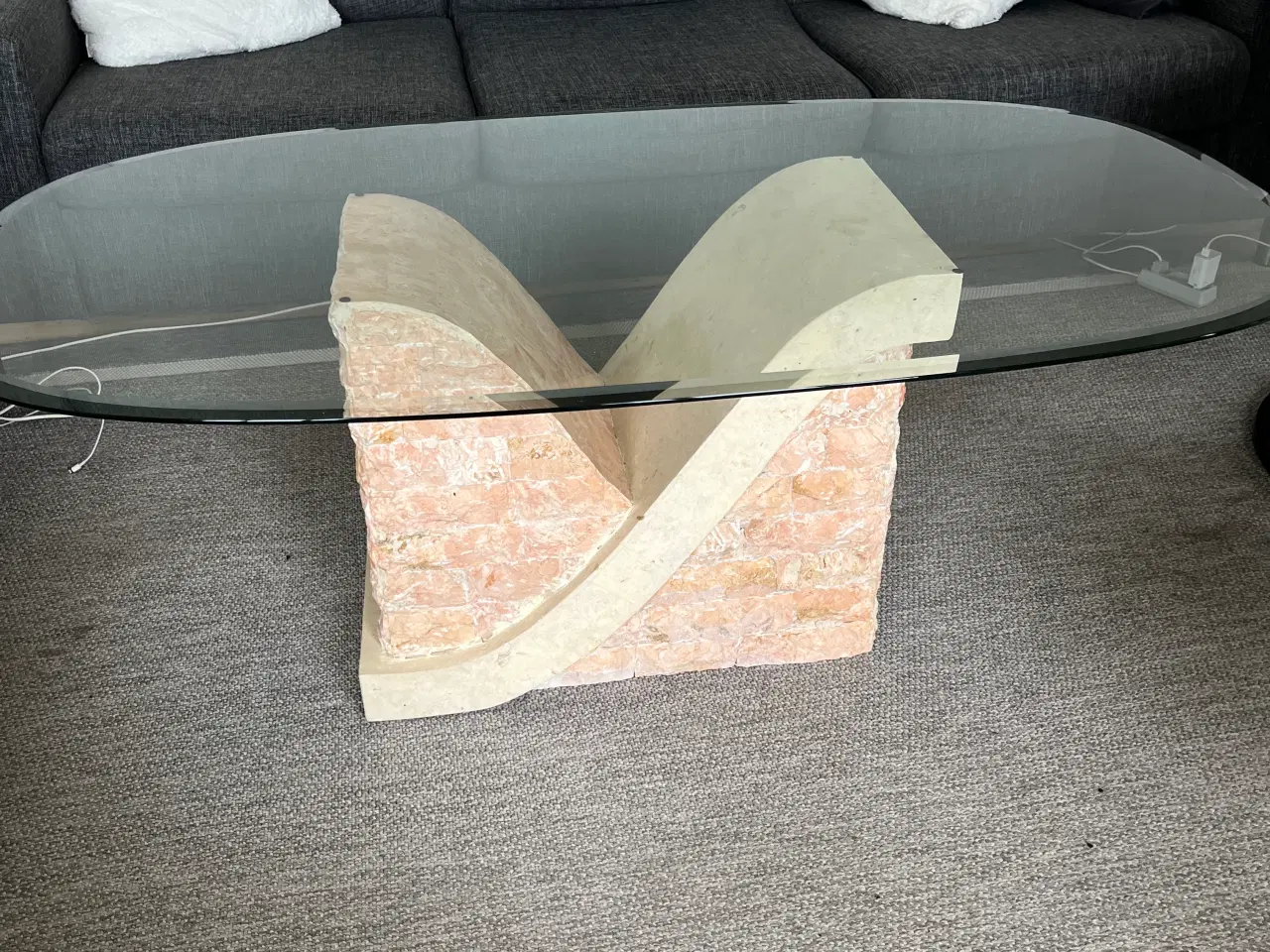 Billede 2 - Sofabord med glasplade